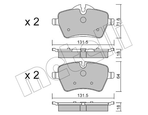 METELLI Bremseklodser 2207680