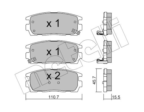 METELLI Bremseklodser 2207790
