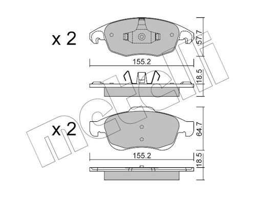 METELLI Bremseklodser 2208000