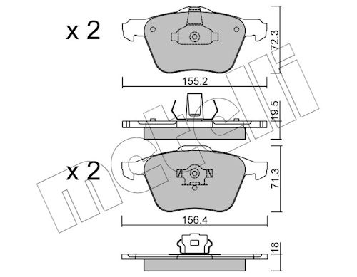 METELLI Bremseklodser 2208330