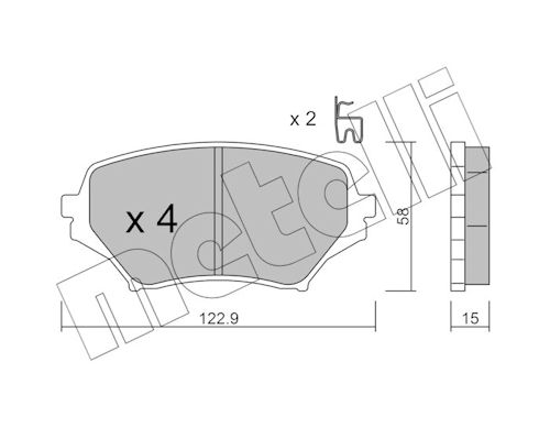 METELLI Bremseklodser 2208700