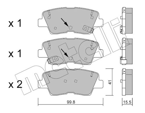 METELLI Bremseklodser 2208861
