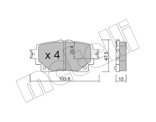 METELLI Bremseklodser 2212290