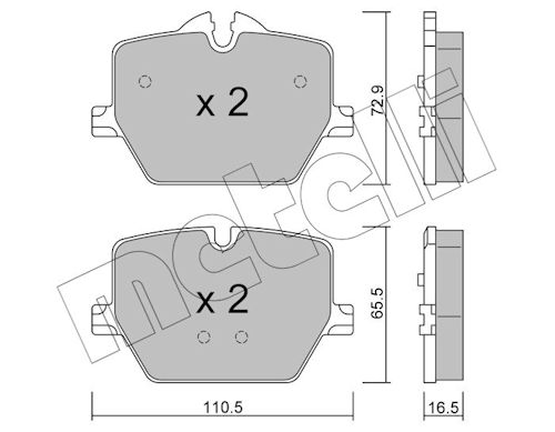 METELLI Bremseklodser 2212660
