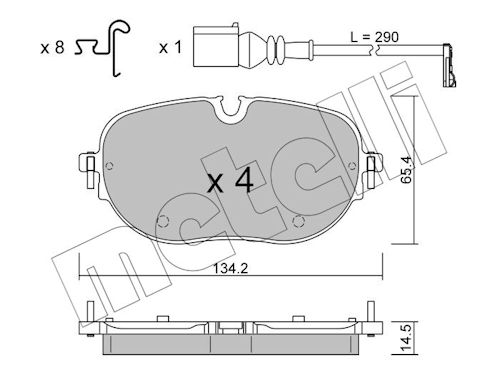 METELLI Bremseklodser 2213180