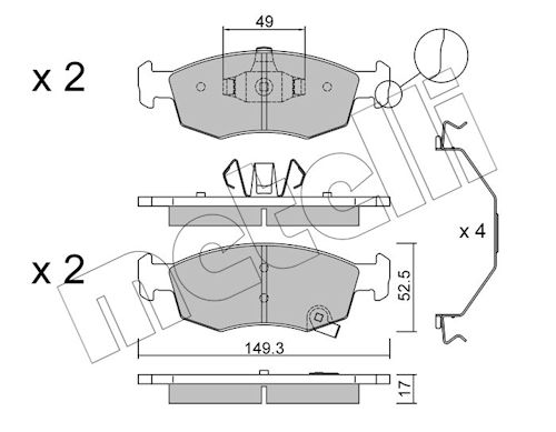 METELLI Bremseklodser 2202746