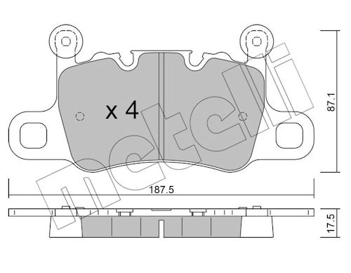 METELLI Bremseklodser 2214170 for PORSCHE