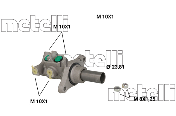 METELLI Hovedbremsecylinder 050533 for FORD