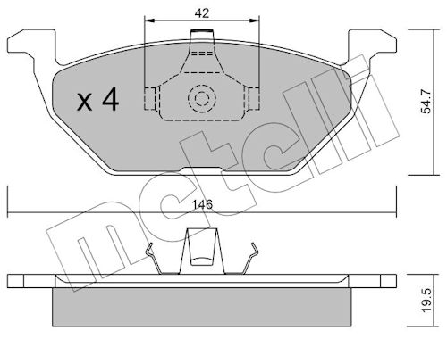 METELLI Bremseklodser 2202110