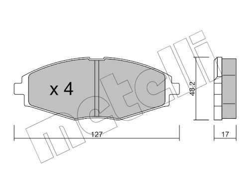 METELLI Bremseklodser 2202930