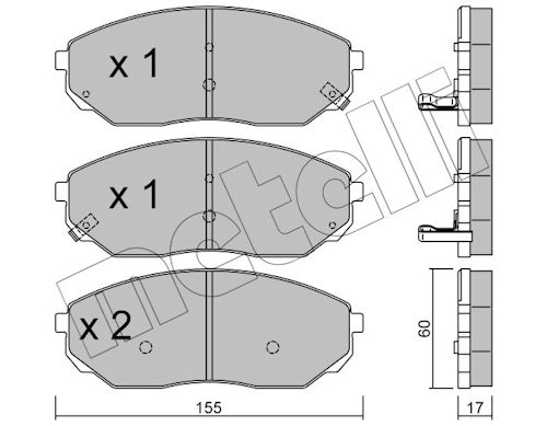METELLI Bremseklodser 2205150