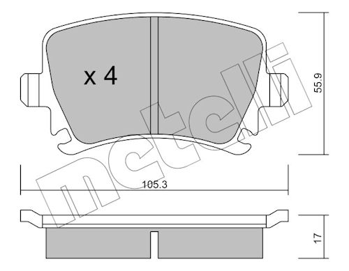 METELLI Bremseklodser 2205530