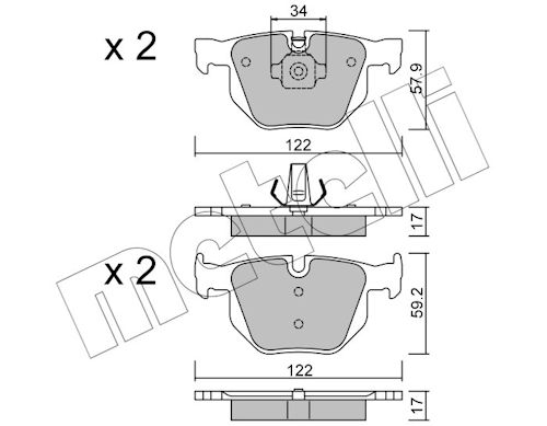 METELLI Bremseklodser 2206444 for BMW