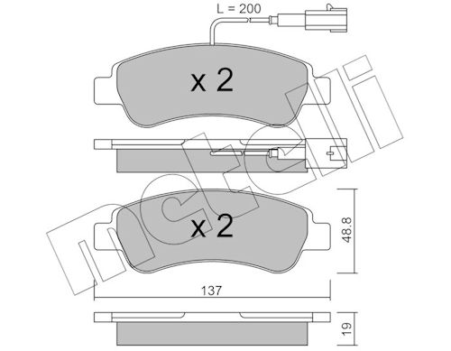 METELLI Bremseklodser 2207101