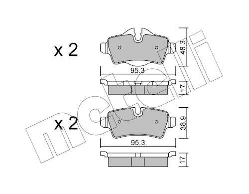 METELLI Bremseklodser 2207690