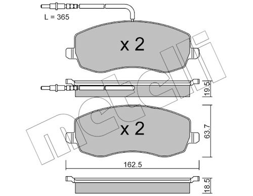 METELLI Bremseklodser 2208470
