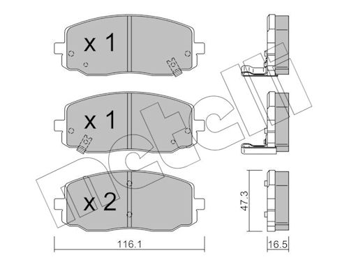 METELLI Bremseklodser 2206290