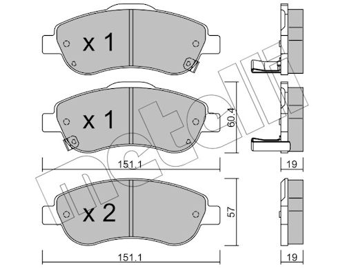 METELLI Bremseklodser 2207890