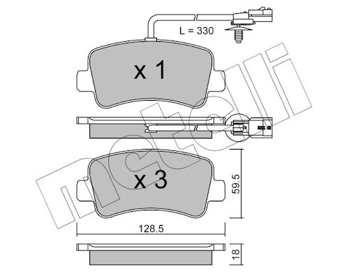 METELLI Bremseklodser 2208990