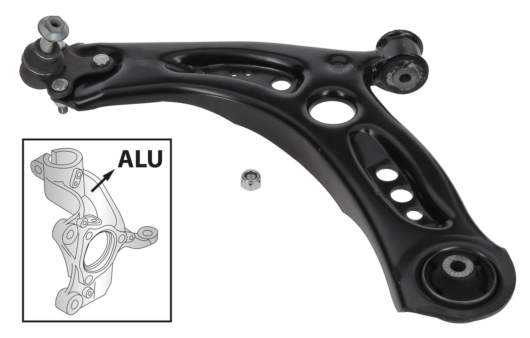 MOOG Bærearm, hjulophæng VO-WP-13839 for VW CUPRA SKODA