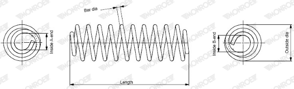 MONROE Fjeder sp3371 for VW
