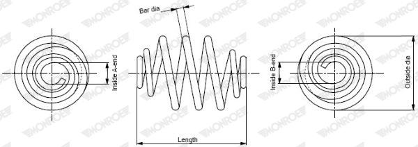 MONROE Fjeder 154034734 for OPEL