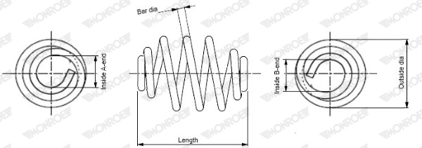 MONROE Fjeder 154034926 for BMW