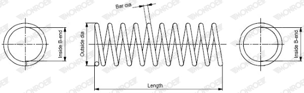 MONROE Fjeder 154034933 for FORD