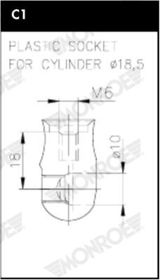 MONROE Gasfjeder, kuffert-/lastrum ml6291 for AUDI