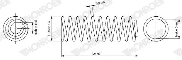 MONROE Fjeder se3494 for FORD