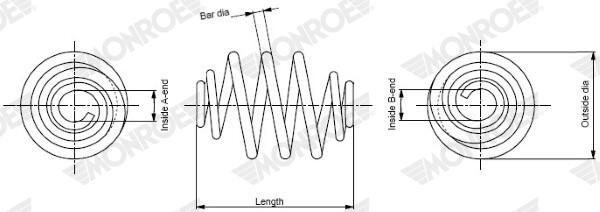 MONROE Fjeder sp3897 for FIAT
