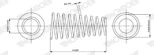 MONROE Fjeder sp3877 for OPEL GENERAL MOTORS SUZUKI