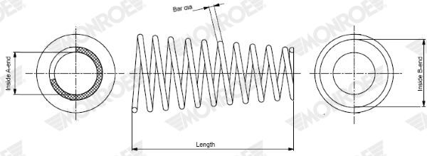 MONROE Fjeder sp3704 for TOYOTA