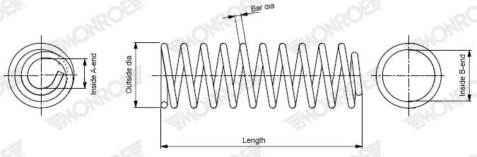 MONROE Fjeder sp4881 for MERCEDES-BENZ