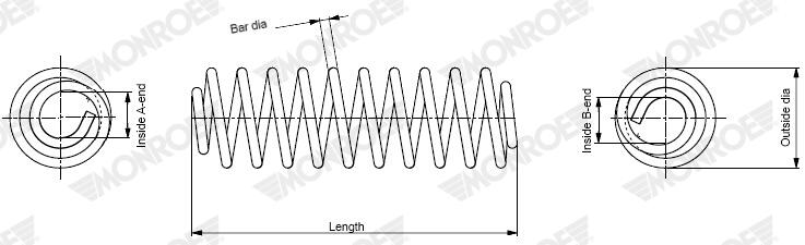 MONROE Fjeder sp5261 for VAG