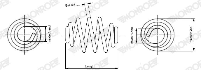 MONROE Fjeder SN3514 for OPEL