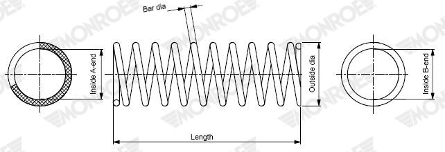 MONROE Fjeder sp4972 for SUBARU