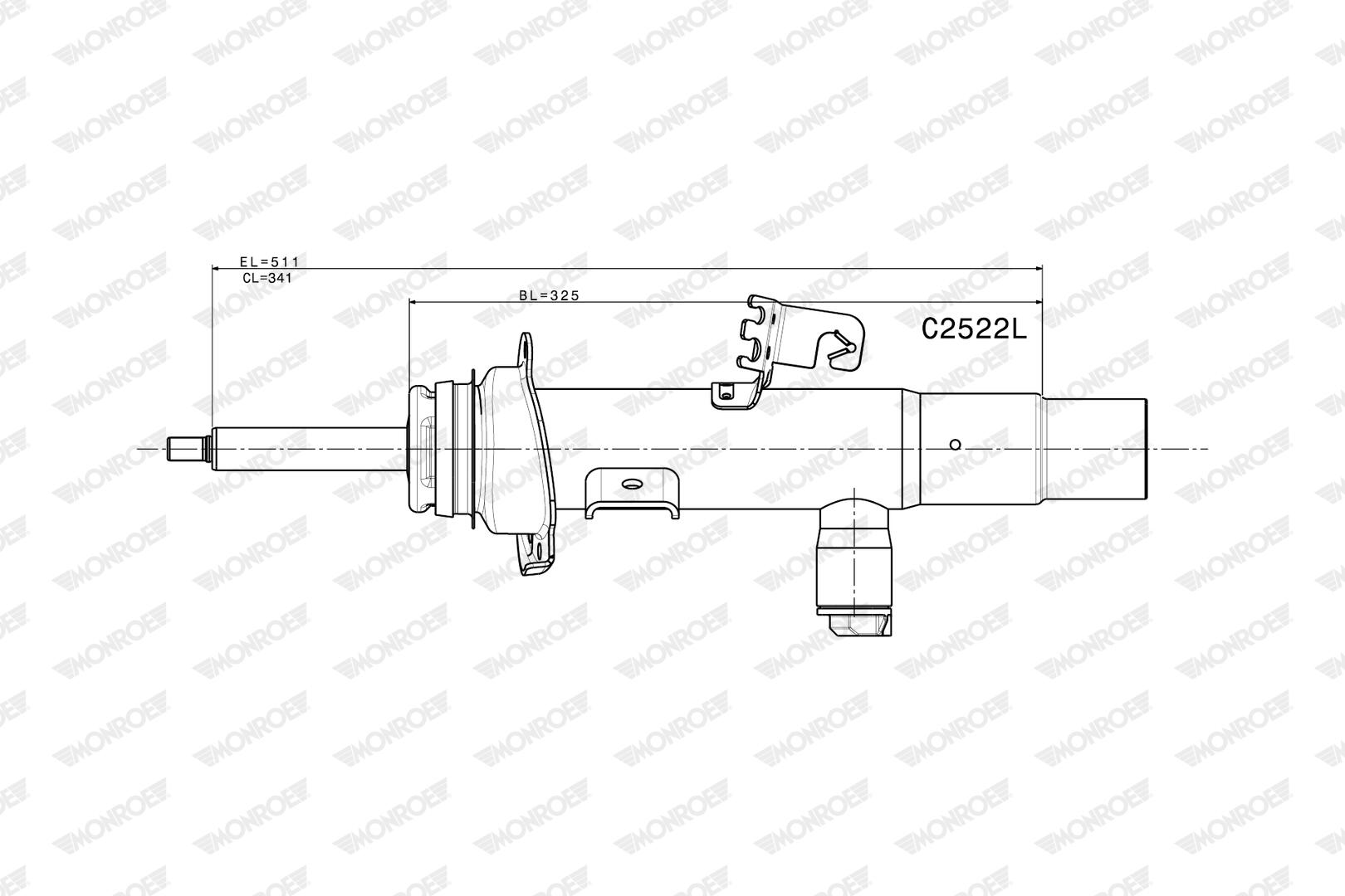 MONROE Støddæmper C2522L for BMW