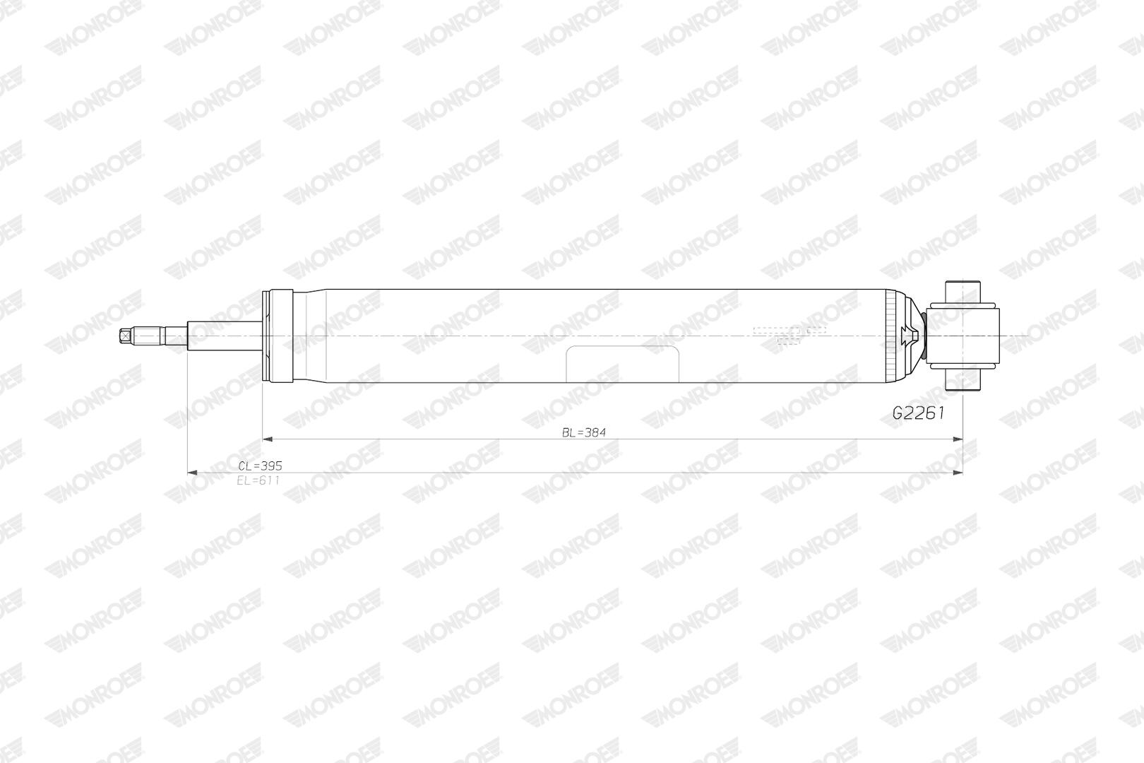 MONROE Støddæmper g2261 for AUDI