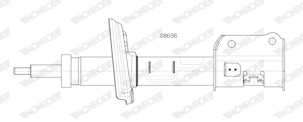 MONROE Støddæmper g8696 for JEEP