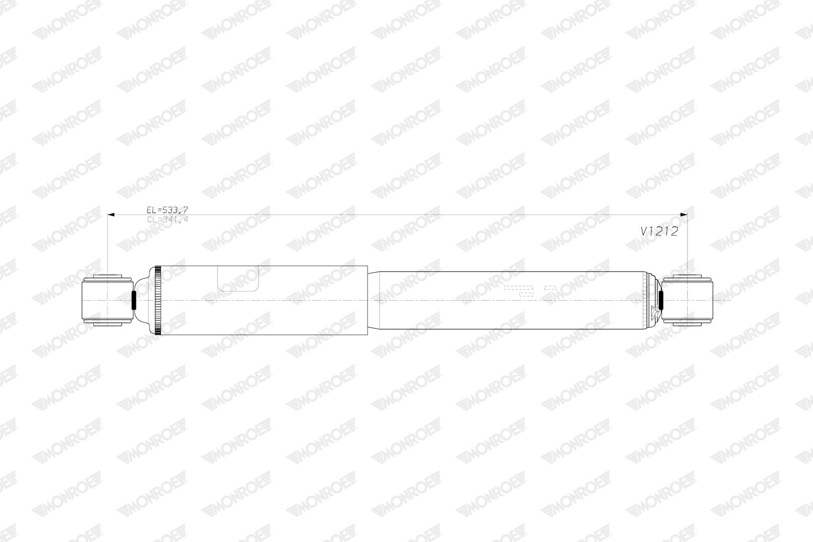 MONROE Støddæmper v1212 for MAN VW