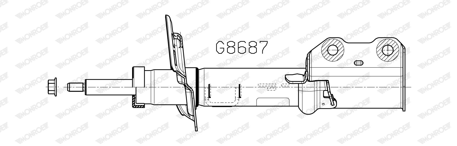 MONROE Støddæmper g8687 for FORD
