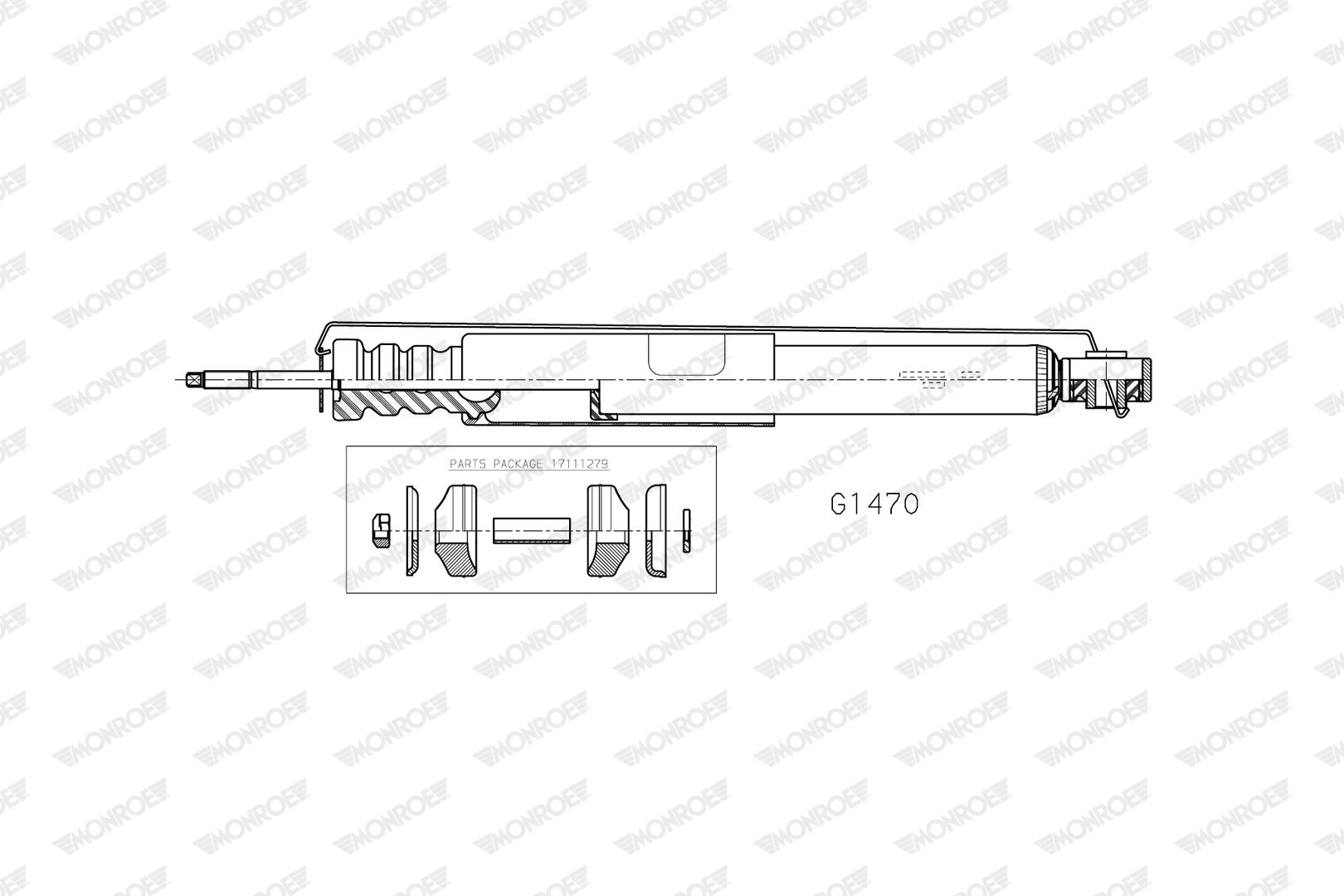 MONROE Støddæmper g1470 for SUZUKI