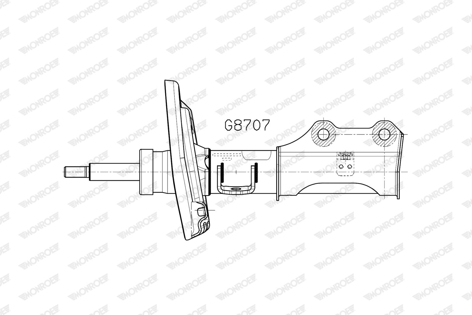 MONROE Støddæmper g8707 for VAUXHALL