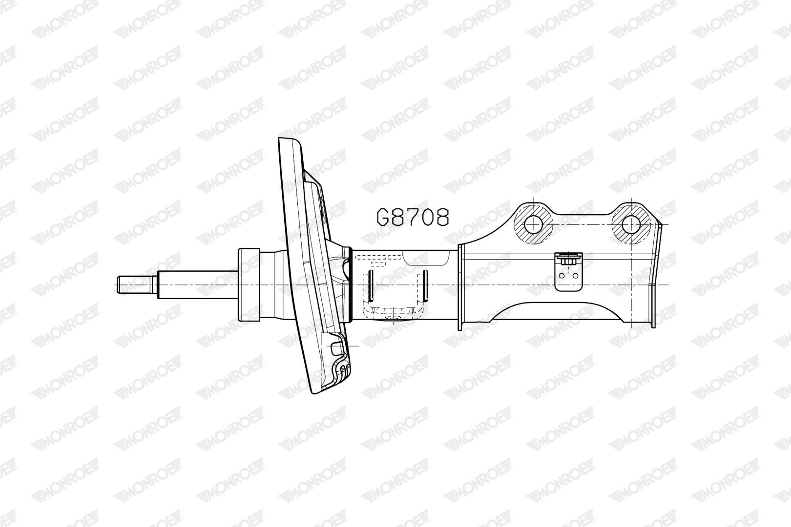 MONROE Støddæmper g8708 for VAUXHALL