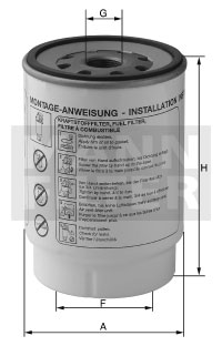 MANN-FILTER pl600 108mm