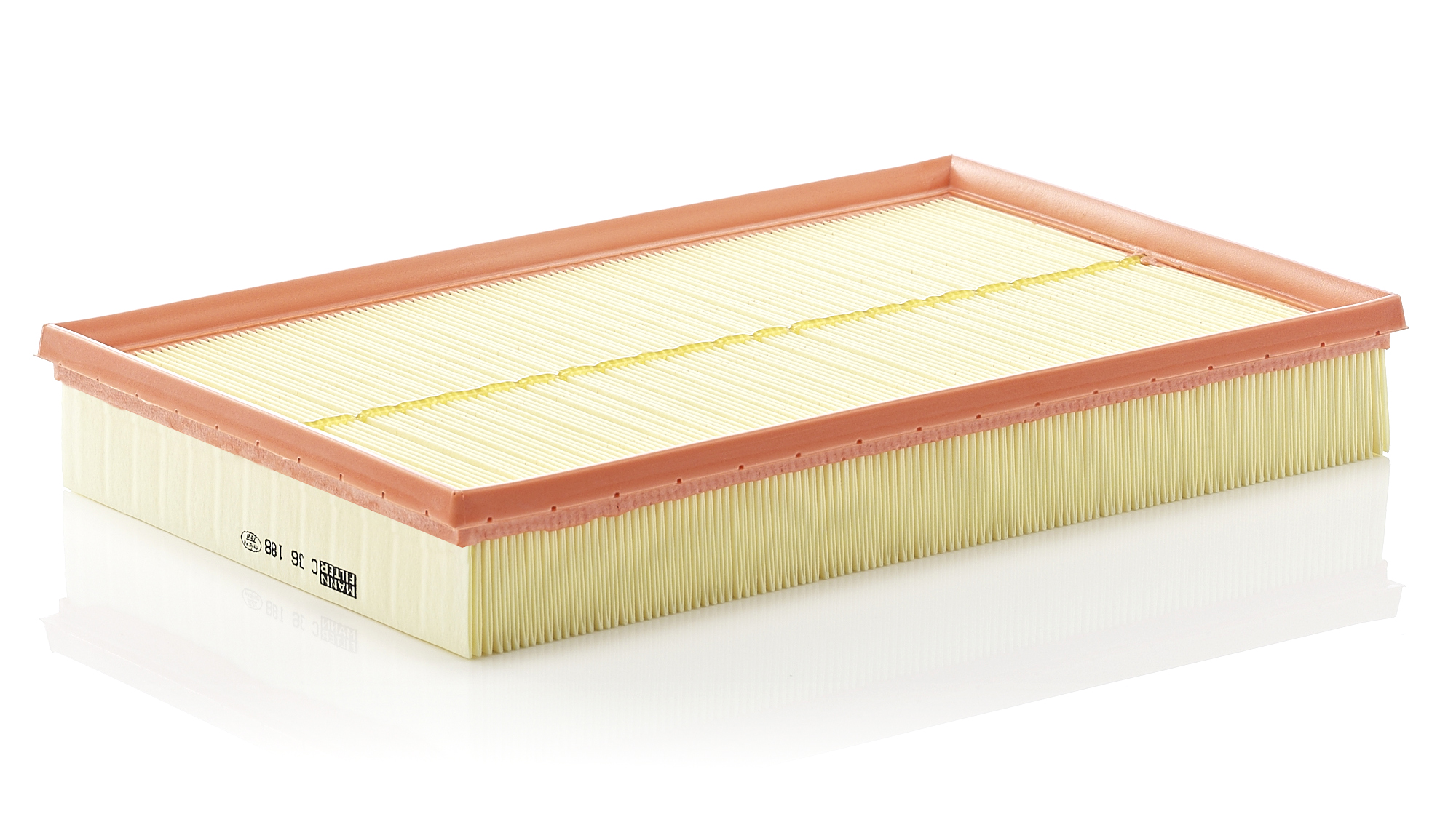 MANN-FILTER Luftfilter c36188 Filterindsats length_mm_203|Længde [mm]|346 width_mm_206|Bredde [mm]|223 height_mm_209|Højde [mm]|50 50mm for VW (FAW)