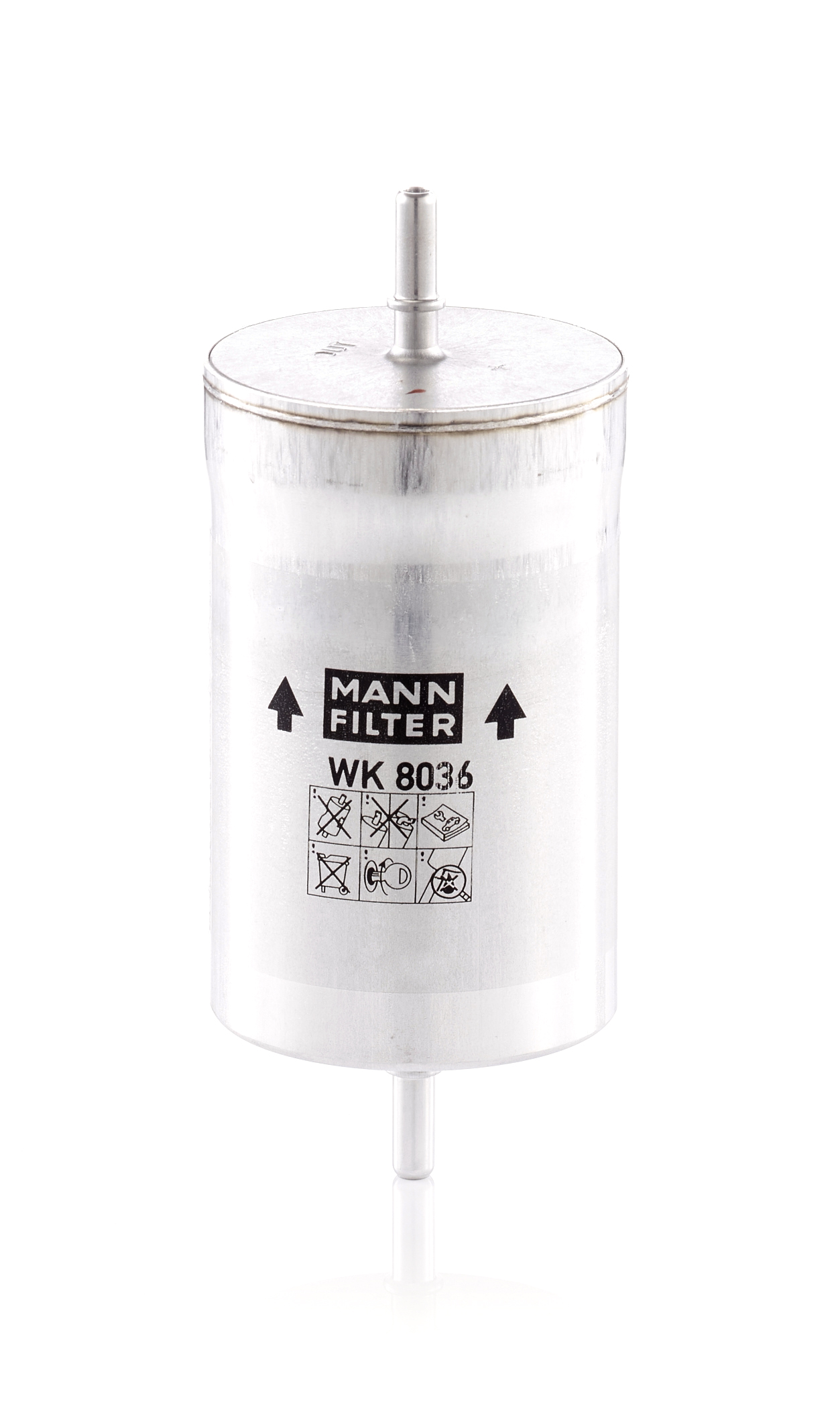 MANN-FILTER Brændstof-filter wk8036 Lednings 183mm for VAG