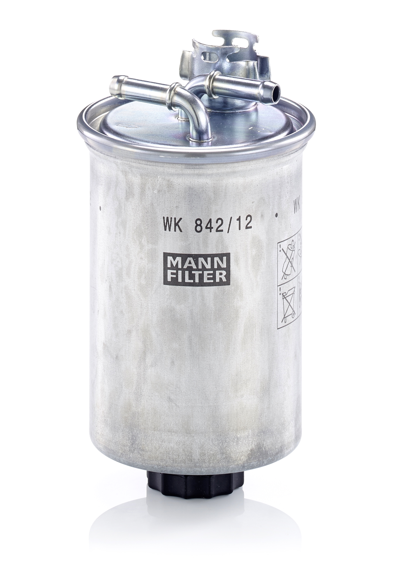 MANN-FILTER Brændstof-filter WK 842/12 x Lednings 148mm for VAG