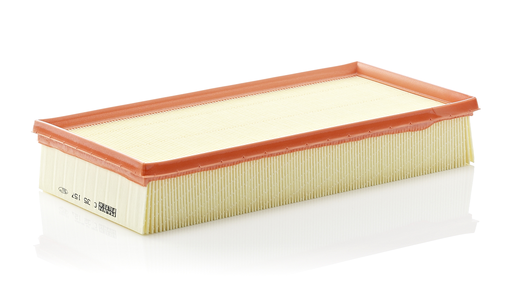 MANN-FILTER Luftfilter c35157 Filterindsats length_mm_203|Længde [mm]|335 width_mm_206|Bredde [mm]|171 height_mm_209|Højde [mm]|38 38mm for VOLVO
